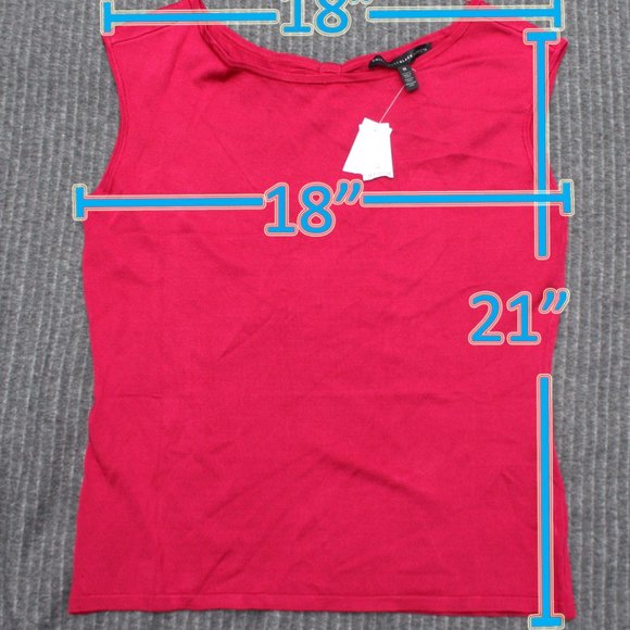 NWT White House Black Market Sleeveless Tie Back Bodice Medium Pink Thrill - Picture 4 of 5